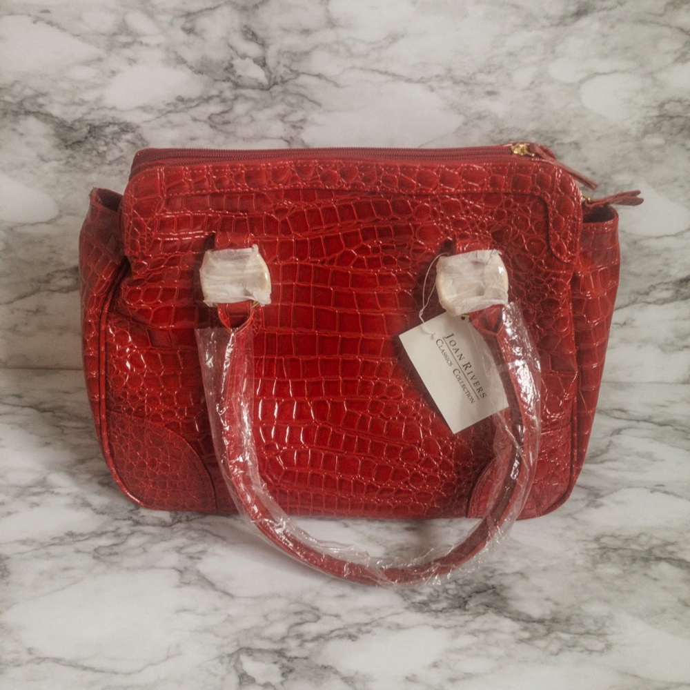 Joan Rivers Classic Red Handbag